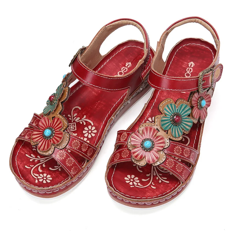 Women Summer Beach Mid Heels Sandals Wedges Shoes Woman Vintage PU Leather Ethic Flowers Sandalias Mujer Sapato Feminino
Women Summer Beach Mid Heels Sandals Wedges Shoes Woman Vintage PU Leather Ethic Flowers Sandalias Mujer Sapato Feminino