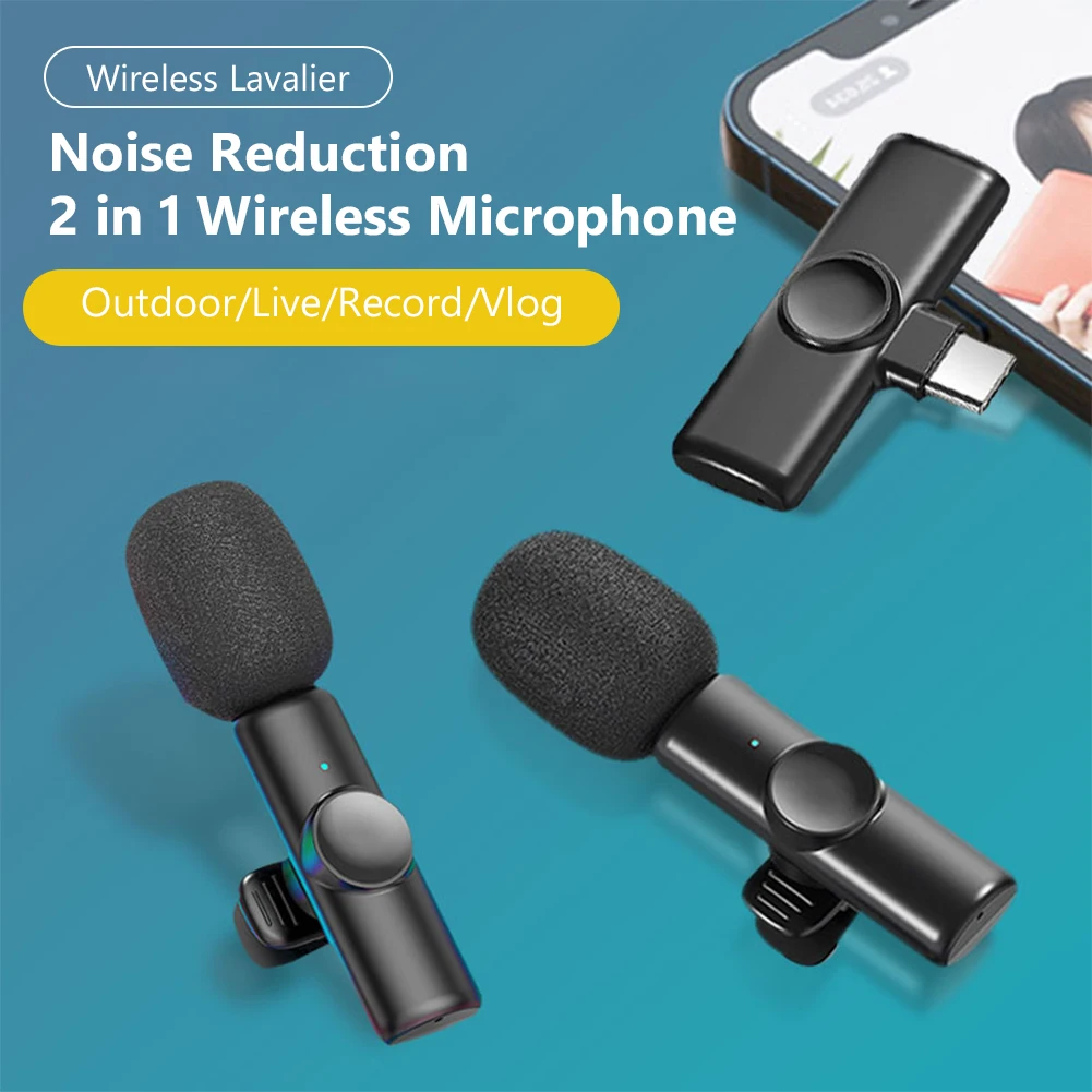 Dual Wireless Lavalier Microphone Portable Audio Video Recording Mini Mic for iPhone Android Live Broadcast Gaming Microfonoe
Dual Wireless Lavalier Microphone Portable Audio Video Recording Mini Mic for iPhone Android Live Broadcast Gaming Microfonoe