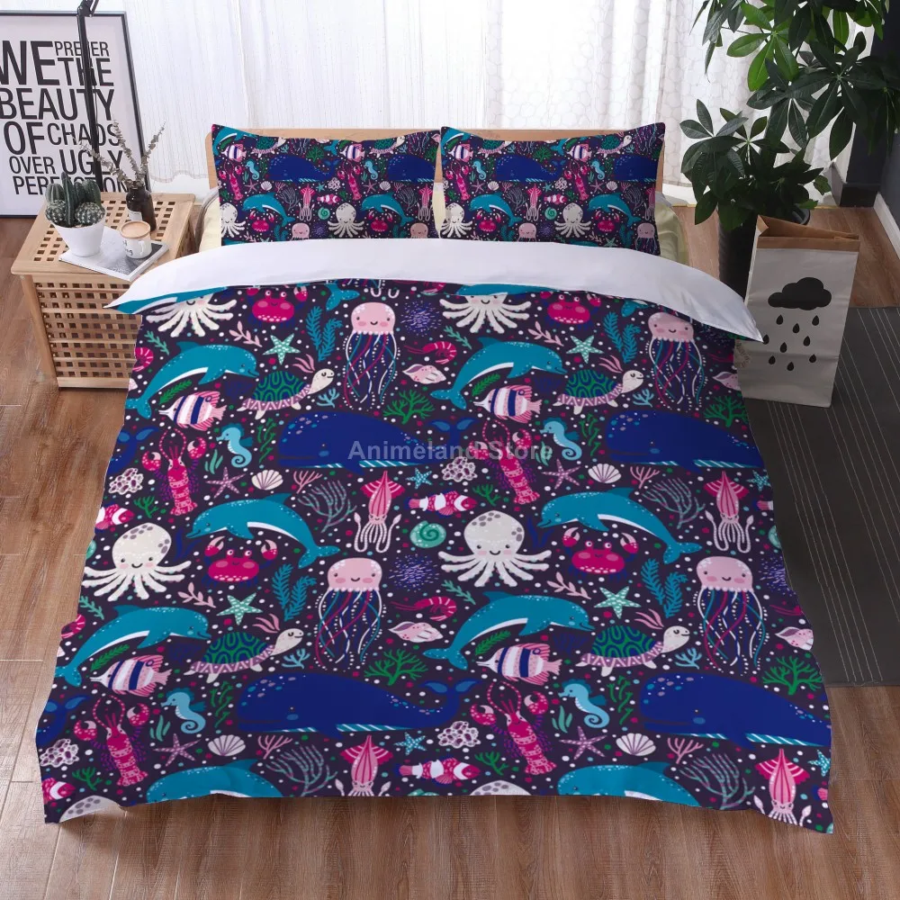 Sea Animals Turtle Dolphin 3D Print Comforter Bedding Set Duvet Cover Sets Pillowcase Twin Full Queen King Size Home Textile
Sea Animals Turtle Dolphin 3D Print Comforter Bedding Set Duvet Cover Sets Pillowcase Twin Full Queen King Size Home Textile