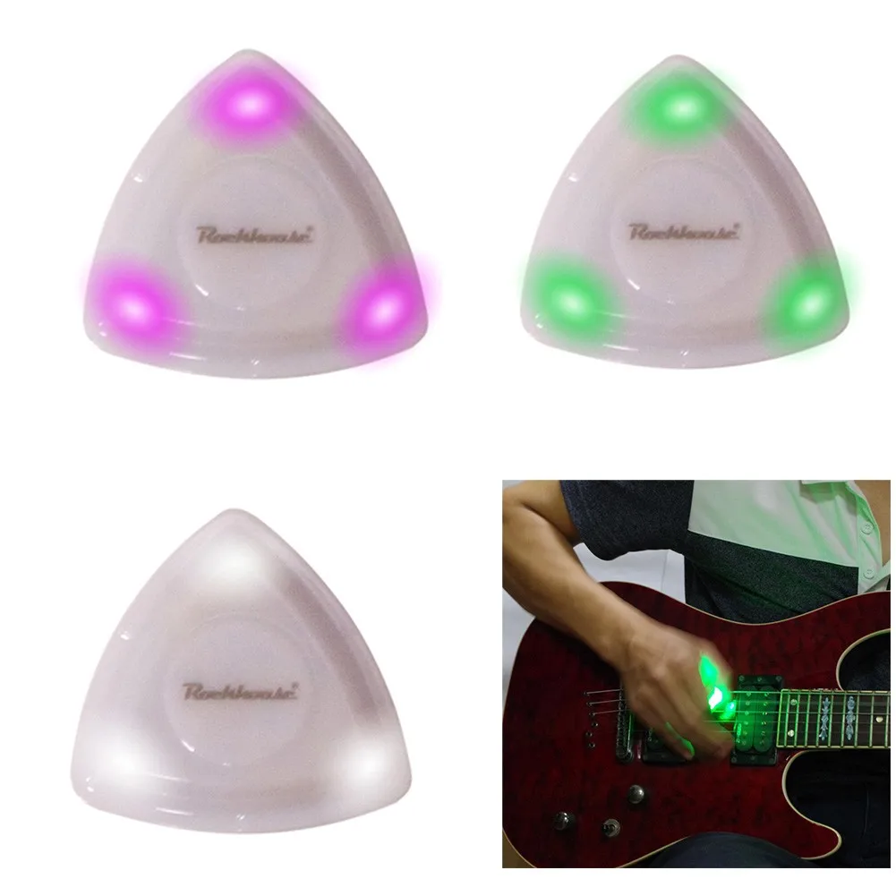Guitar LED Pick Shining Luminous Non-Slip Colored Light Picks Plectrum For Electric Acoustic Guitar Bass Folk Color Bling Pick
Guitar LED Pick Shining Luminous Non-Slip Colored Light Picks Plectrum For Electric Acoustic Guitar Bass Folk Color Bling Pick