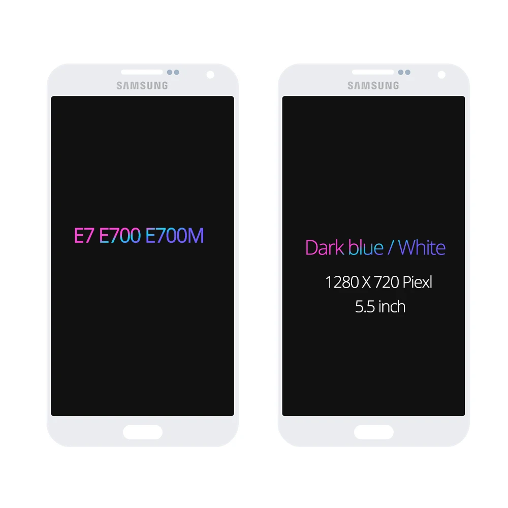 Можно настроить E700 LCD для Samsung Galaxy E7 E700F E7000 E7009 полный сенсорный экран дигитайзер