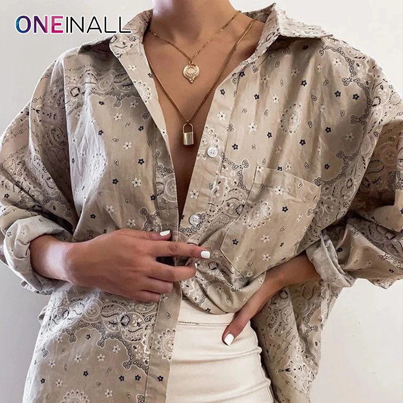 Женская рубашка с отложным воротником ONEINALL, повседневная прямая блузка с длинным рукавом, на пуговицах, осень 2021
Женская рубашка с отложным воротником ONEINALL, повседневная прямая блузка с длинным рукавом, на пуговицах, осень 2021