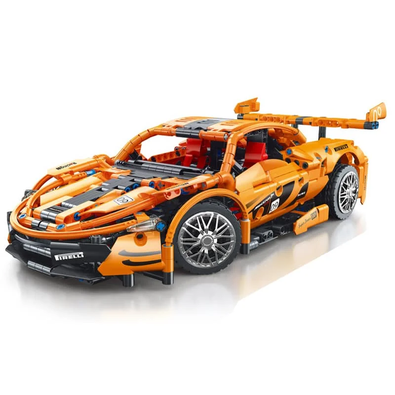 

Оранжевый Суперскоростной спортивный гоночный автомобиль 1:14, 1258 шт., модель быстрой машины, строительные блоки, технический кирпич, набор MOC...