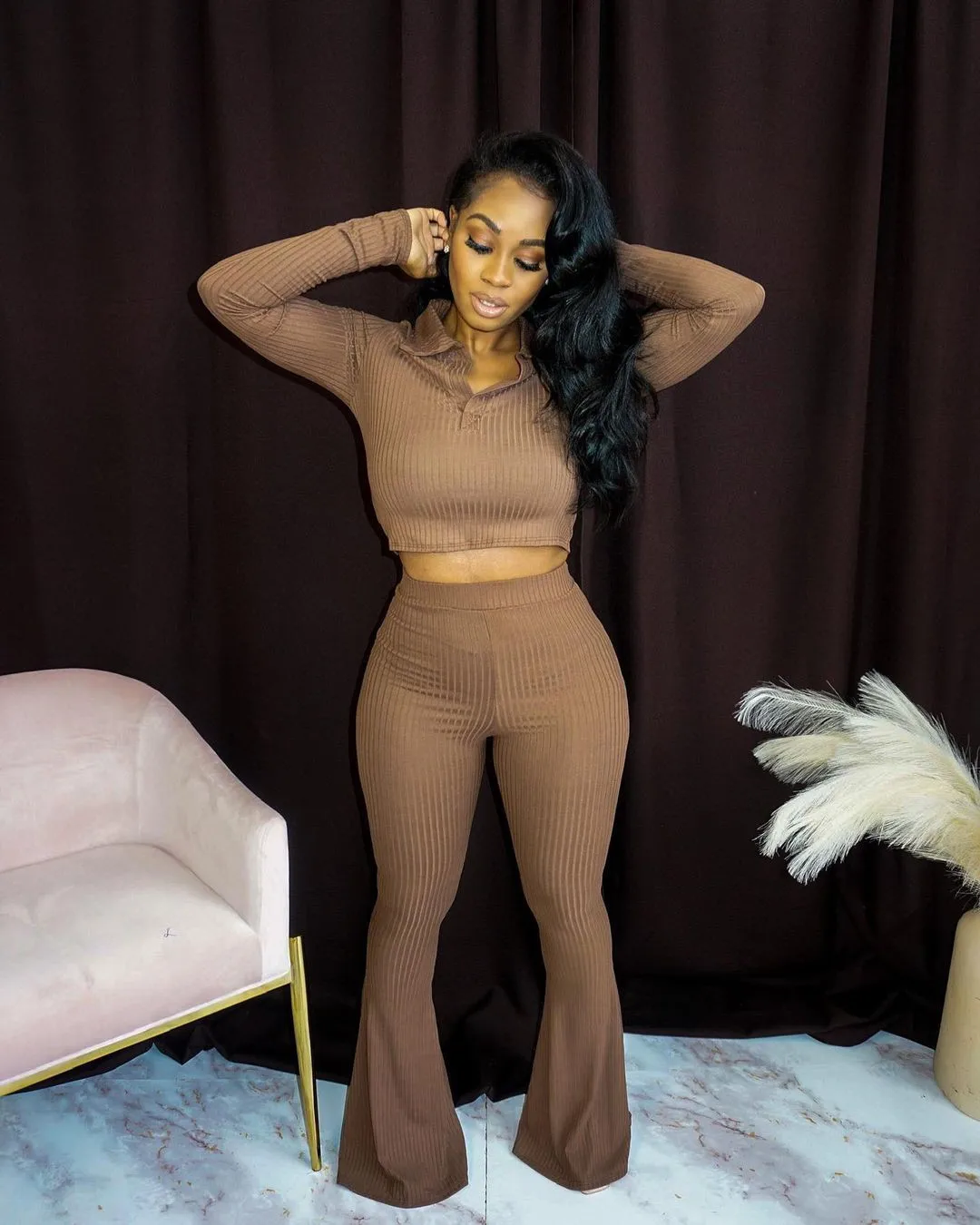 Casaul Women Tracksuit Two Piece Set Knit Ribbed Shirt And Long Pants Sportsuit Matching Suit Winter Clothes For Women Outfit
Casaul Women Tracksuit Two Piece Set Knit Ribbed Shirt And Long Pants Sportsuit Matching Suit Winter Clothes For Women Outfit