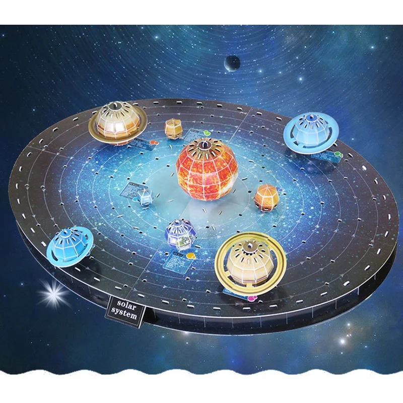 146Pcs 3D Solar System Puzzle Set Planet Board Game Paper DIY Jigsaw Learning & Education Science Toy Kids Birthday Gift
146Pcs 3D Solar System Puzzle Set Planet Board Game Paper DIY Jigsaw Learning & Education Science Toy Kids Birthday Gift