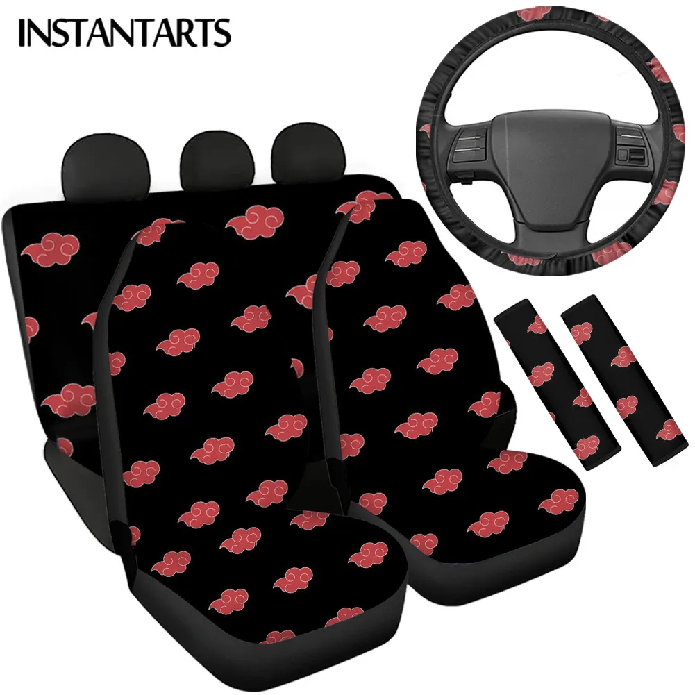 INSTANTARTS Stylish Akatsuki Design Front and Back Vehicle Seat Cushion Washable Steering Wheel Cover Durable Safety Belt Cover
INSTANTARTS Stylish Akatsuki Design Front and Back Vehicle Seat Cushion Washable Steering Wheel Cover Durable Safety Belt Cover