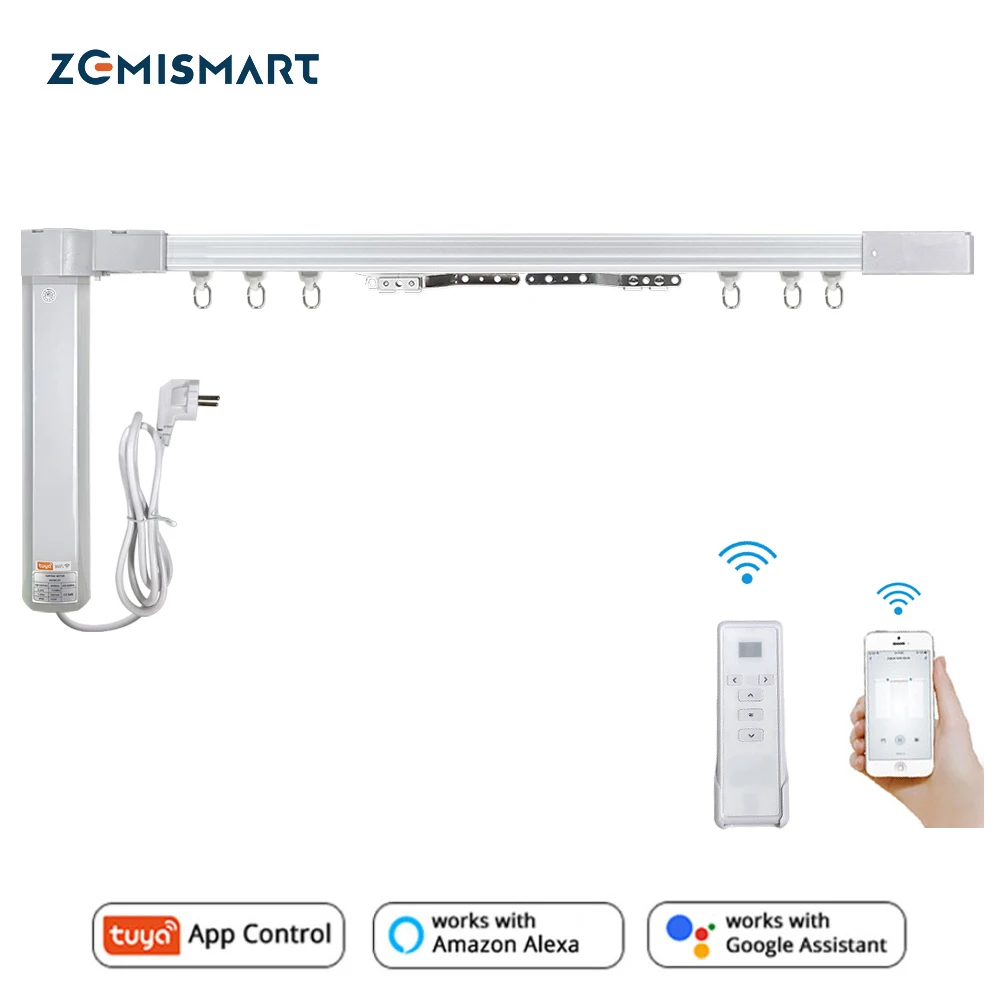 Zemismart New Design WiFi Curtain Motor Tuya Smart Life Customized Electric Curtains Track with RF Remote Alexa Echo Control
Zemismart New Design WiFi Curtain Motor Tuya Smart Life Customized Electric Curtains Track with RF Remote Alexa Echo Control