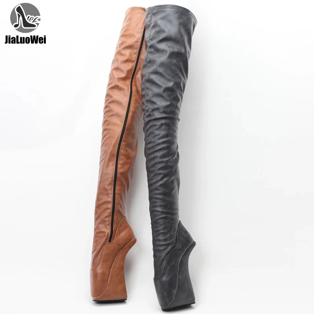 JIALUOWEI Over-the-Knee Boots Hoof Heel Pointed toed Zip Solid PU Leather Sexy Fetish Women Ballet Boots
JIALUOWEI Over-the-Knee Boots Hoof Heel Pointed toed Zip Solid PU Leather Sexy Fetish Women Ballet Boots