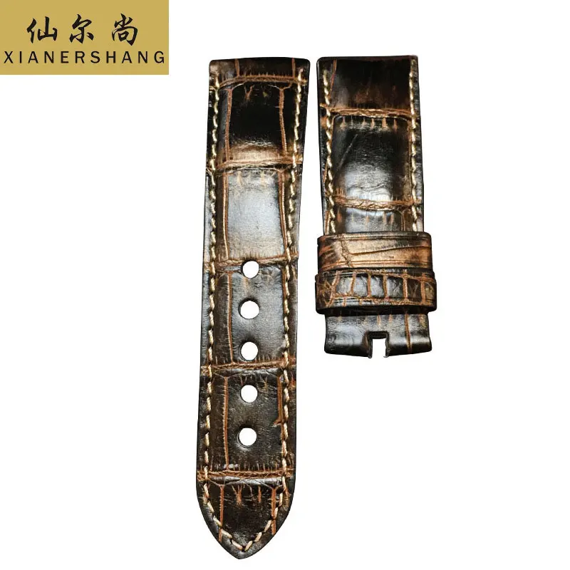 XIANERSHANG New Custom Bre-guet Watchbands 20MM 21MM 22MM Handmade Brown-black Crocodile Skin Watch Band Genuine Alligator Strap
XIANERSHANG New Custom Bre-guet Watchbands 20MM 21MM 22MM Handmade Brown-black Crocodile Skin Watch Band Genuine Alligator Strap