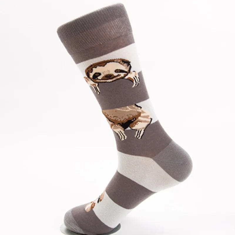 LUCKY ZONE 2021 Autumn And Winter New Socks Pure Cotton Animal Pattern Men's Socks Breathable In Tube Men's Socks CNY