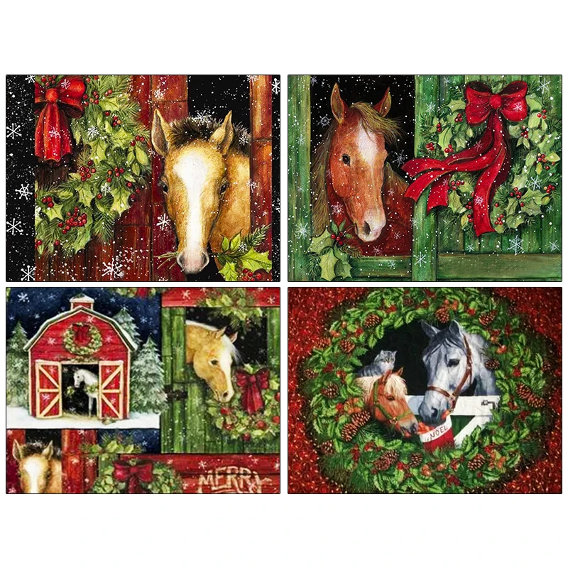 PDMDOG 5D DIY Diamond Painting Christmas Horse Craft Kit Diamond Embroidery Animal Rhinestone Picture Wall Decorations
PDMDOG 5D DIY Diamond Painting Christmas Horse Craft Kit Diamond Embroidery Animal Rhinestone Picture Wall Decorations