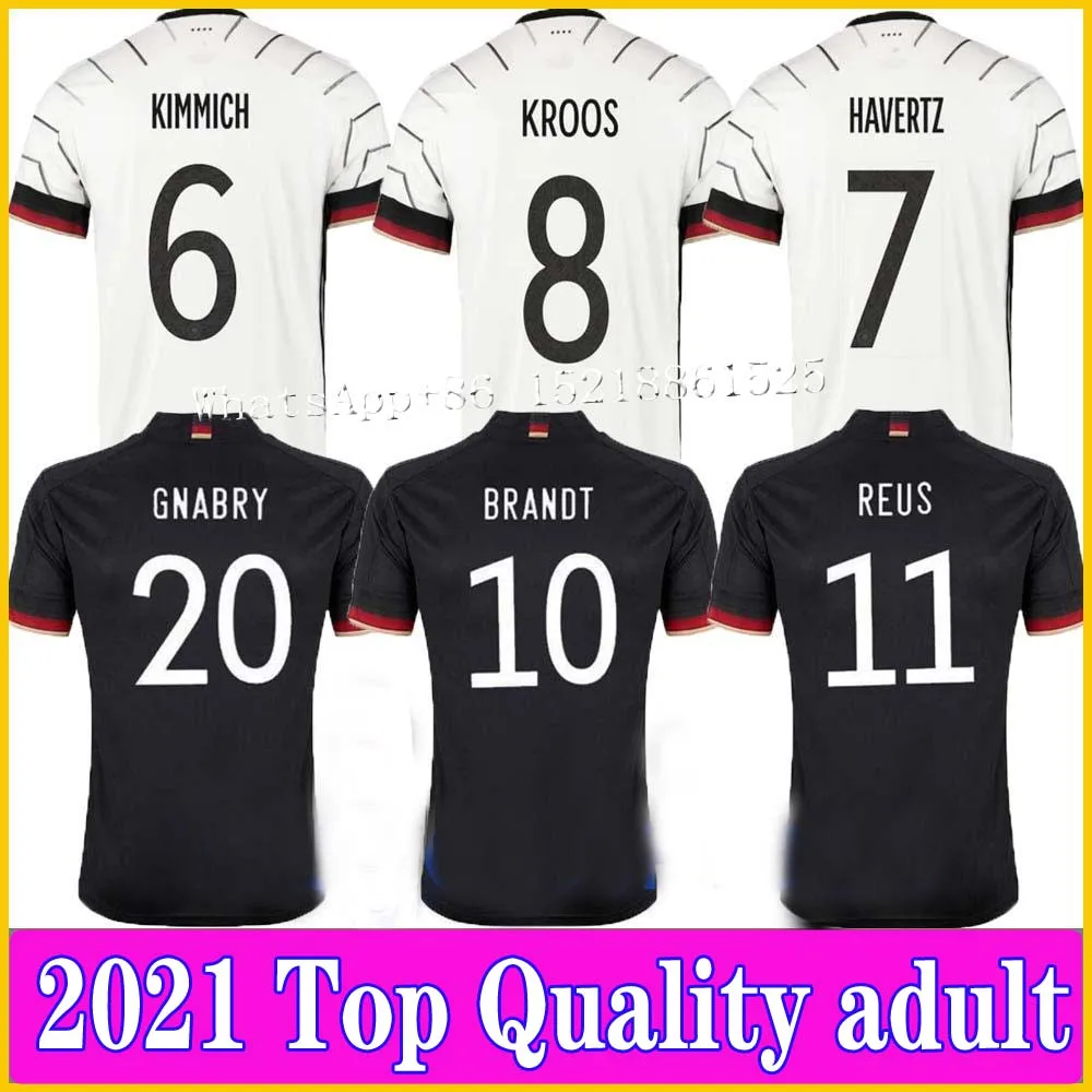 

New 2021 Germany Soccer Jerseys European Cup National Team home away football shirt 21 REUS BRANDT HAVERTZ HUMMELS Adult shirt