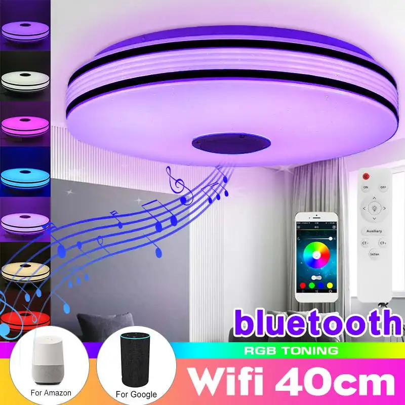 Modern LED Ceiling Lights Dimmable RGB APP bluetooth Music Light Smart Lamp for Livingroom Bedroom 110V/220V
Modern LED Ceiling Lights Dimmable RGB APP bluetooth Music Light Smart Lamp for Livingroom Bedroom 110V/220V