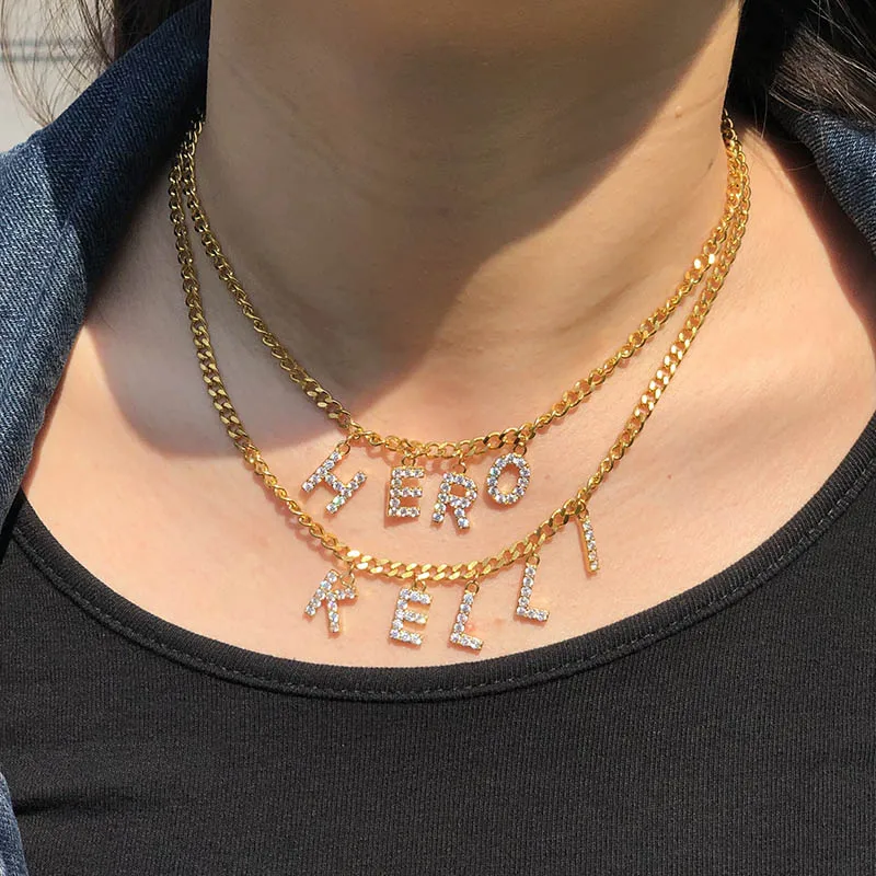 Personalized Zircon Initial Letter Necklaces For Women Stainless Steel Gold A-Z Zircon Letter Statement Necklaces Boho Jewelry
Personalized Zircon Initial Letter Necklaces For Women Stainless Steel Gold A-Z Zircon Letter Statement Necklaces Boho Jewelry