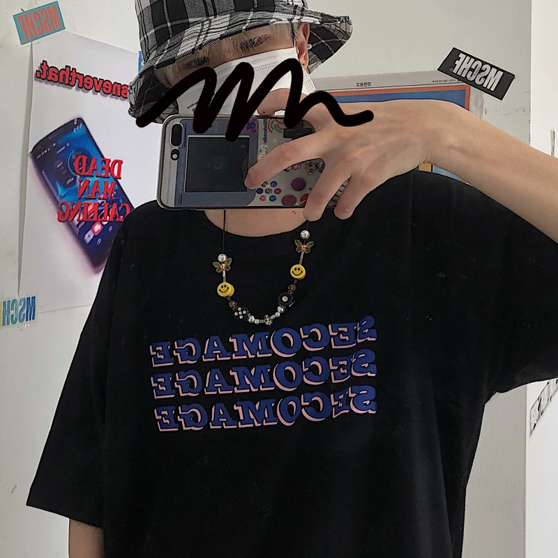 Korean Harajuku Vintage Aesthetic Gothic Punk Women T-Shirt Short Sleeve O-Neck Tops Summer Letter Print Oversize Black Clothes
Korean Harajuku Vintage Aesthetic Gothic Punk Women T-Shirt Short Sleeve O-Neck Tops Summer Letter Print Oversize Black Clothes