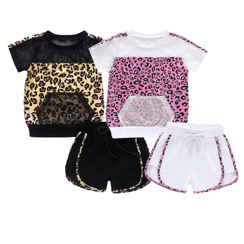 Summer Girls Clothing Sets 2020 Baby Girl Short Sleeved T-shirt Shorts Suit Kids Leopard T shirts Breathable Sports Clothes Set
Summer Girls Clothing Sets 2020 Baby Girl Short Sleeved T-shirt Shorts Suit Kids Leopard T shirts Breathable Sports Clothes Set