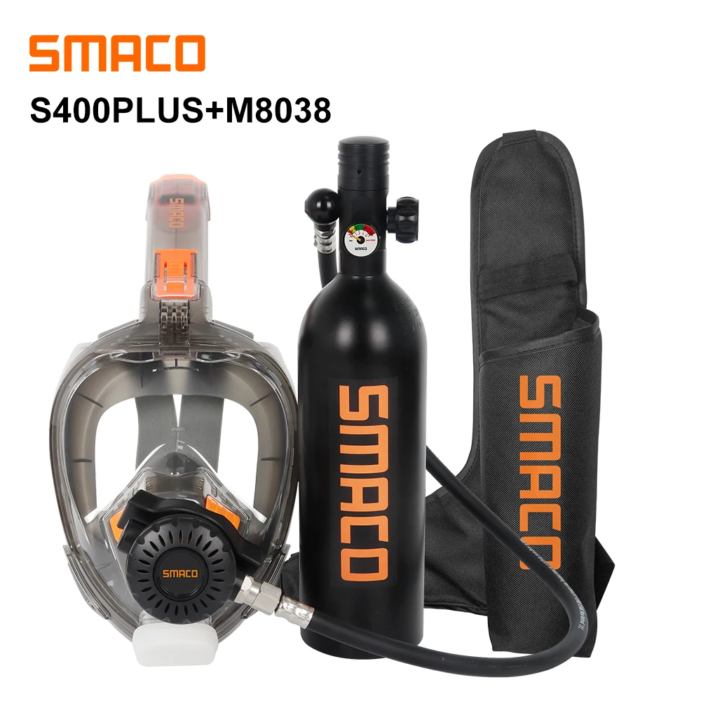 SMACO S400Plus мини-резервуар для подводного плавания с маской дайвинга комбинация