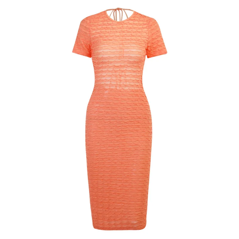 Europe and the United States 2021 Summer New Sexy Perspective Dew Back Tie Neck Dress
Europe and the United States 2021 Summer New Sexy Perspective Dew Back Tie Neck Dress