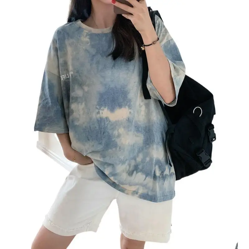 Women's T-shirts Summer Fashion Tie-Dye Print Hip Hop T Shirt Harajuku Clothing 2021 Summer Oversized Loose Casual Tops Tees
Women's T-shirts Summer Fashion Tie-Dye Print Hip Hop T Shirt Harajuku Clothing 2021 Summer Oversized Loose Casual Tops Tees