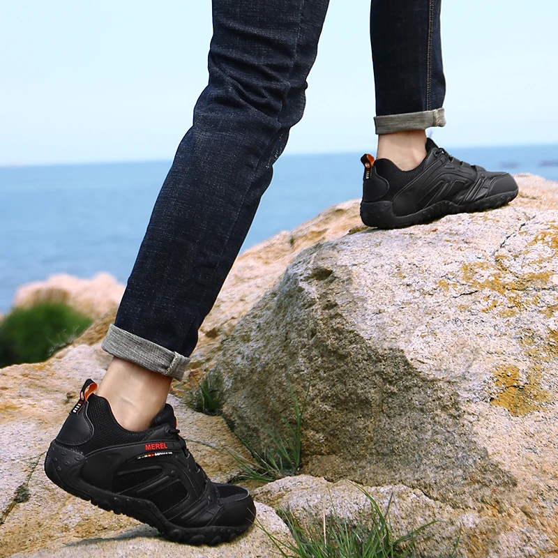 Outdoor Sneakers Camping shoes for Men Tactical Hiking Upstream Shoes For Summer Breathable Mesh& Leather Men Shoes
Outdoor Sneakers Camping shoes for Men Tactical Hiking Upstream Shoes For Summer Breathable Mesh& Leather Men Shoes