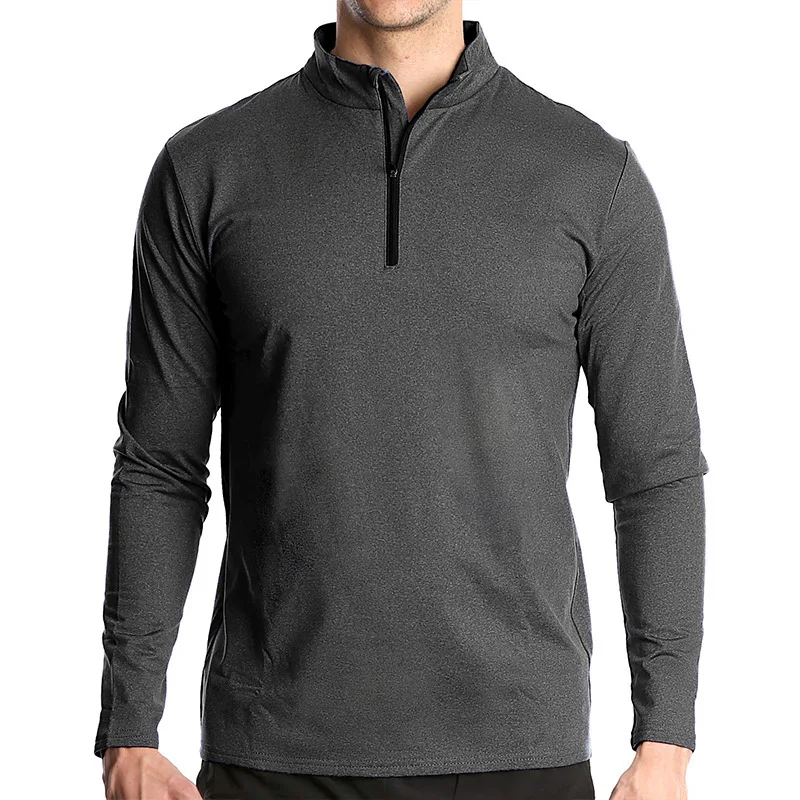 2021 men's long-sleeved quick-drying sports running hedging half zipper solid color breathable T-shirt men's clothing
2021 men's long-sleeved quick-drying sports running hedging half zipper solid color breathable T-shirt men's clothing