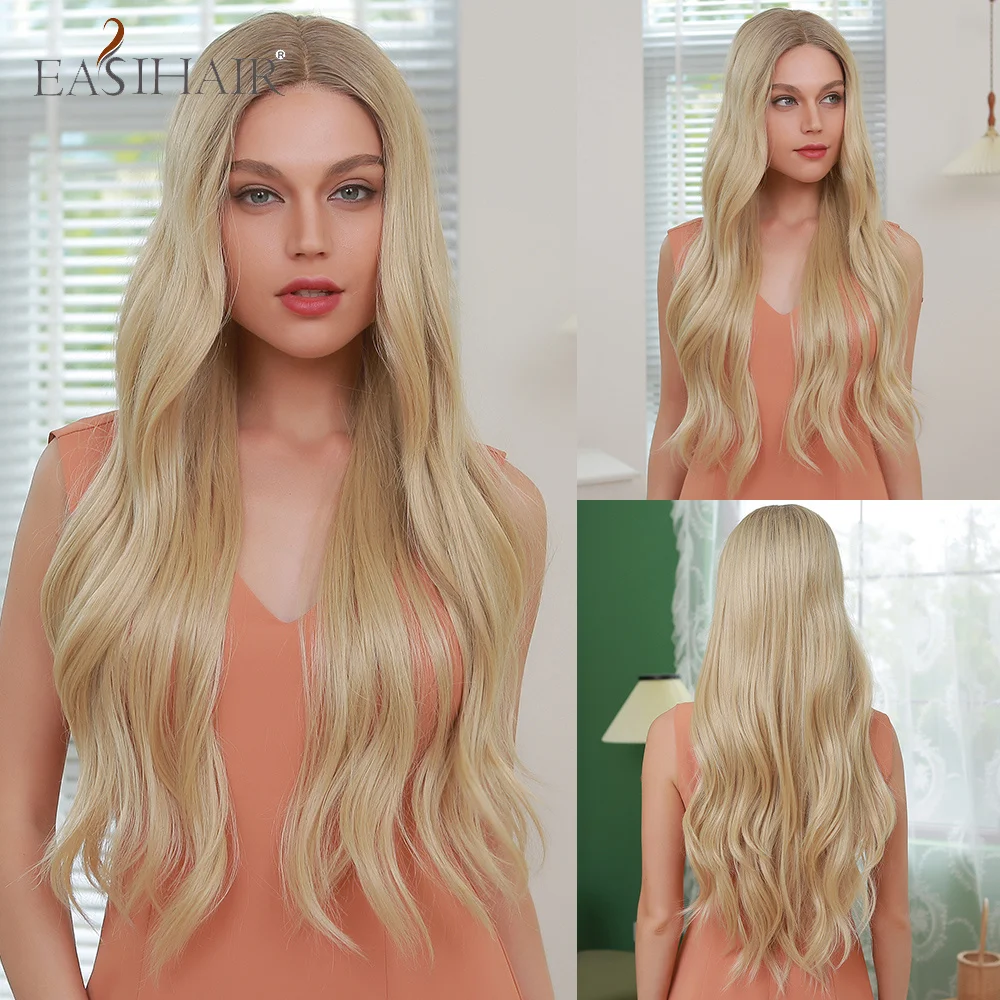 EASIHAIR Ombre Honey Blonde Long Wavy Lace Front Wigs for Women Middle Part Heat Resistant Synthetic Wigs Cosplay Daily Party
EASIHAIR Ombre Honey Blonde Long Wavy Lace Front Wigs for Women Middle Part Heat Resistant Synthetic Wigs Cosplay Daily Party