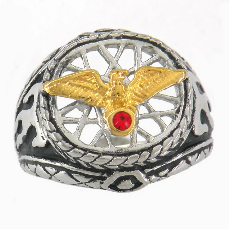 New Animal Eagle Ring Inlaid with Red Zircon Men's Ring Domineering High-quality Ring Rings for Women
New Animal Eagle Ring Inlaid with Red Zircon Men's Ring Domineering High-quality Ring Rings for Women