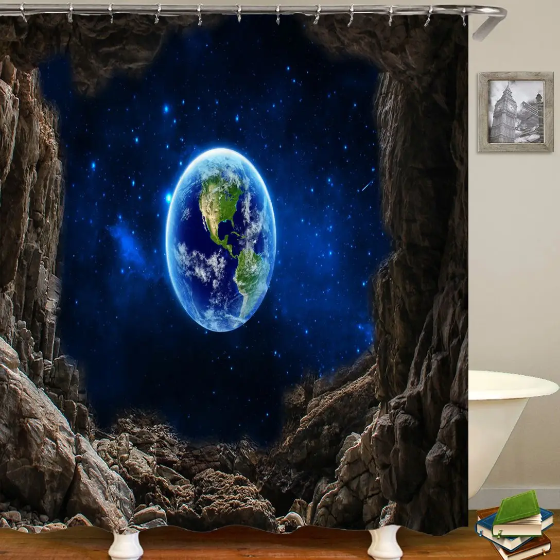 Space Universe Fabric Shower Curtains Home Decor Starry Sky Earth landscape Shower Curtain Waterproof Bath Curtains for Bathroom
Space Universe Fabric Shower Curtains Home Decor Starry Sky Earth landscape Shower Curtain Waterproof Bath Curtains for Bathroom