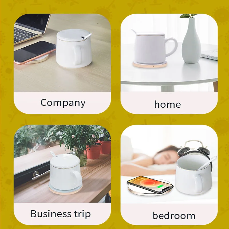 15W Wireless Charger Coffee Cup Heater Thermostat 55 degrees Celsius Constant Temperature Cafe Cup Warmer QC Wireless Charger
15W Wireless Charger Coffee Cup Heater Thermostat 55 degrees Celsius Constant Temperature Cafe Cup Warmer QC Wireless Charger