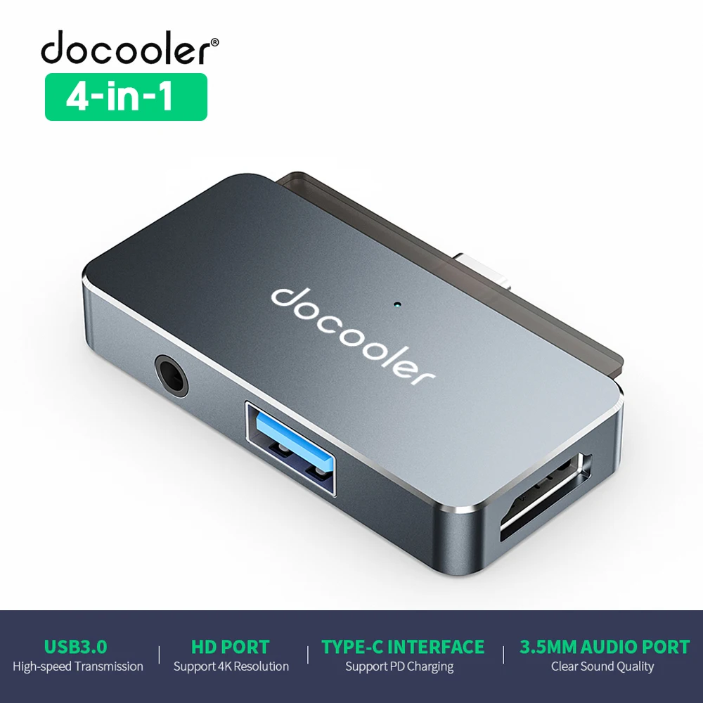 Адаптер docooler USB Type-C Hub со стандартной зарядкой 3 0 и 5 мм разъем для Наушников