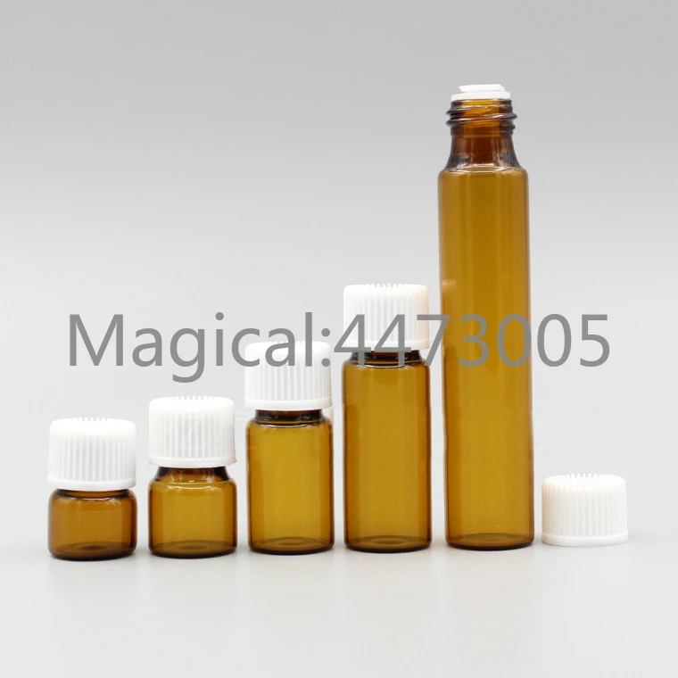50/100/200pcs/lot 1ml/2/3/5/10ml Perfume Essential Oil Bottles brown Glass tube Bottle white cap With stopper plug For Cosmetic
50/100/200pcs/lot 1ml/2/3/5/10ml Perfume Essential Oil Bottles brown Glass tube Bottle white cap With stopper plug For Cosmetic