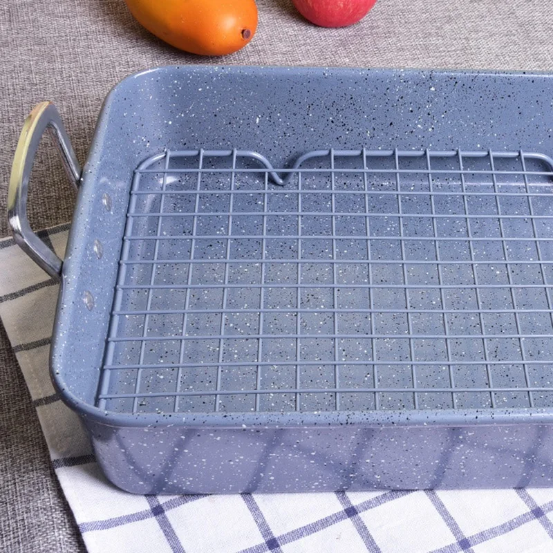 Kitchen Nonstick Rectangular Deep Dish Roasting Pan Barbecue Bakeware Roaster with Rack BBQ for Oven Baking
Kitchen Nonstick Rectangular Deep Dish Roasting Pan Barbecue Bakeware Roaster with Rack BBQ for Oven Baking