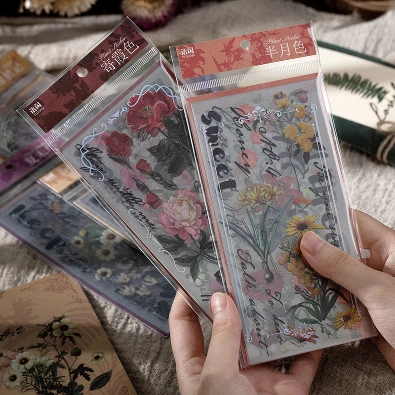 13 Pcs Vintage Romantic Flower Plant Decorative PVC Stickers Scrapbooking Label Diary Stationery Album Journal Planner
13 Pcs Vintage Romantic Flower Plant Decorative PVC Stickers Scrapbooking Label Diary Stationery Album Journal Planner