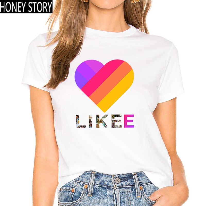 Streetwear LGBT Likee White T Shirt Fashion Rainbow Heart Likee Letter Graphic Female T-shirt Women Summer Cotton Cloth
Streetwear LGBT Likee White T Shirt Fashion Rainbow Heart Likee Letter Graphic Female T-shirt Women Summer Cotton Cloth