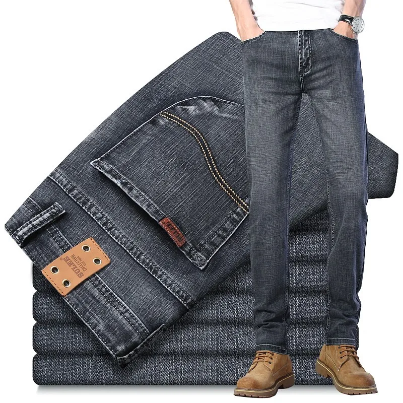 Sulee Brand Mens Blue Jeans Classic Slim Fit Elastic Trousers Business Casual Denim Pants Brand Mens Clothes
Sulee Brand Mens Blue Jeans Classic Slim Fit Elastic Trousers Business Casual Denim Pants Brand Mens Clothes