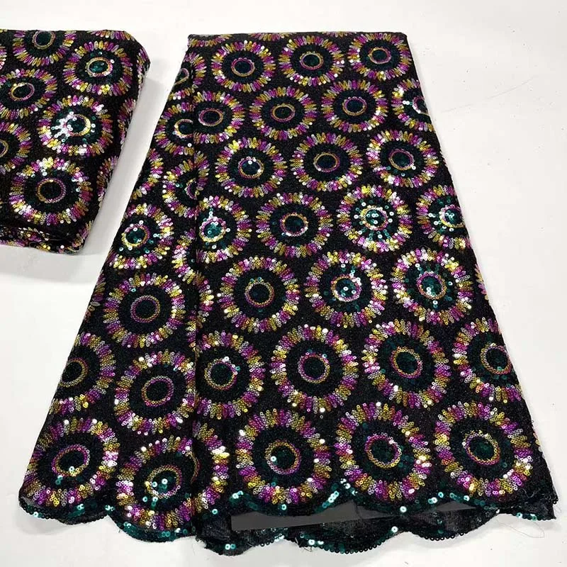 New Sequins African Lace Fabrics 2022 Embroidered High Quality Black Nigerian Lace Fabric French Tulle Lace Fabric For Party
New Sequins African Lace Fabrics 2022 Embroidered High Quality Black Nigerian Lace Fabric French Tulle Lace Fabric For Party