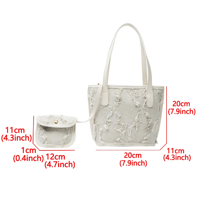 Denim Cloth Stitching Tote Bags For Women Tassel Design Women Shoulder Bag Large Capacity Handbag Women's Bag Big Beggar Shopper
Denim Cloth Stitching Tote Bags For Women Tassel Design Women Shoulder Bag Large Capacity Handbag Women's Bag Big Beggar Shopper