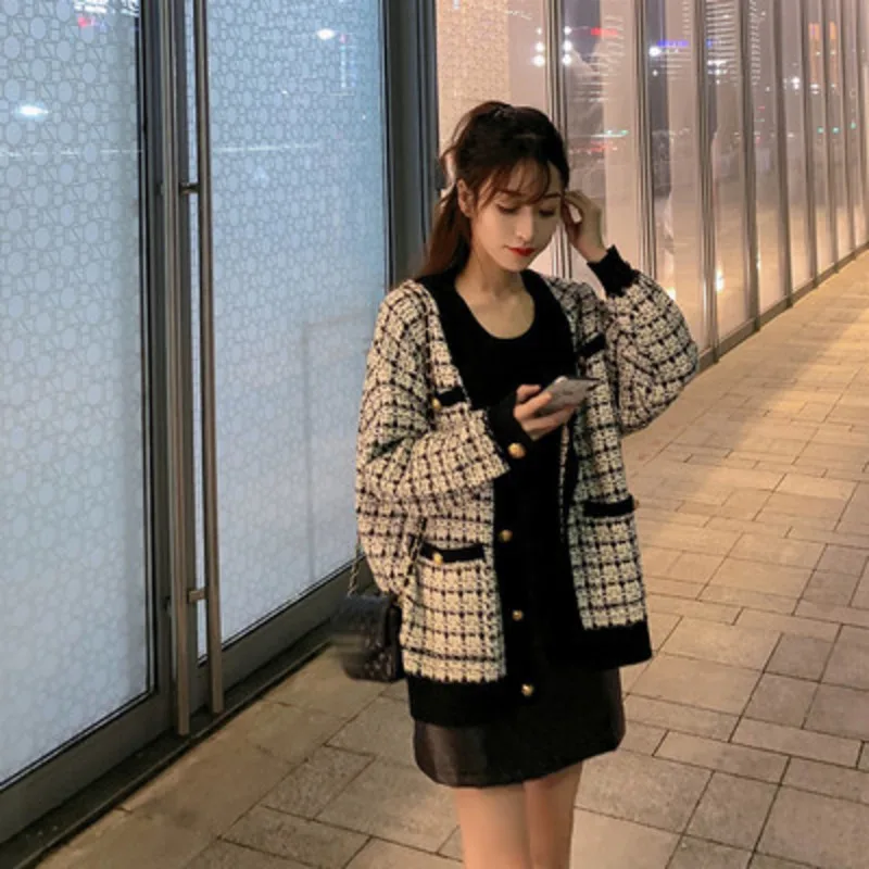 Knit Cardigan Womens Sweater 2021 Europe America Spring Temperament Commute Autumn New Loose Thousand Birds Plaid Jacket Fashion
Knit Cardigan Womens Sweater 2021 Europe America Spring Temperament Commute Autumn New Loose Thousand Birds Plaid Jacket Fashion