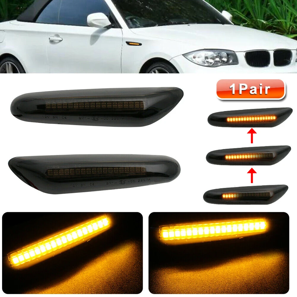 Dynamic LED Side Marker Turn Signal Lights For BMW E90 E91 E92 E93 E46 E60 E82 5W 12V 3528 14smd Waterproof LED Signal Lights
Dynamic LED Side Marker Turn Signal Lights For BMW E90 E91 E92 E93 E46 E60 E82 5W 12V 3528 14smd Waterproof LED Signal Lights