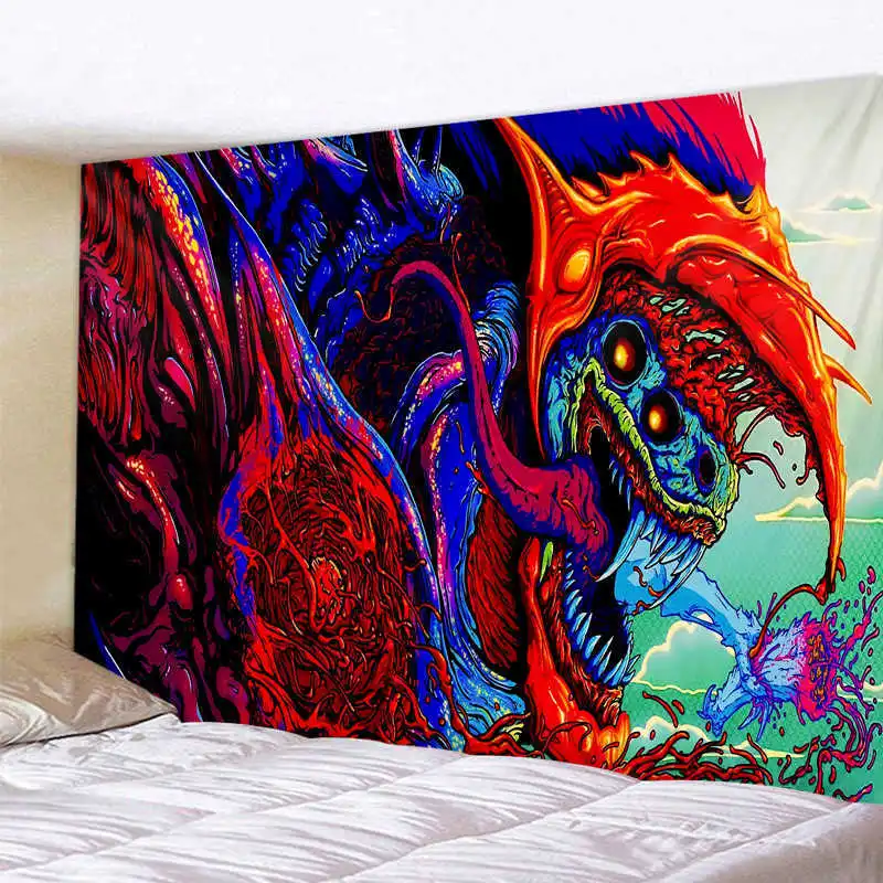 Sale Hot Custom Monster Printed Tapestry Background Decorative Tapestry Various Sizes Wall Hanging Decor 
Sale Hot Custom Monster Printed Tapestry Background Decorative Tapestry Various Sizes Wall Hanging Decor