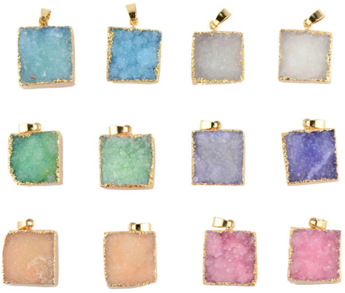 Natural Stone Crystal Square Geometry Charm Pendants For Necklace Bracelet Earring Jewelry Making Handmade Finding
Natural Stone Crystal Square Geometry Charm Pendants For Necklace Bracelet Earring Jewelry Making Handmade Finding
