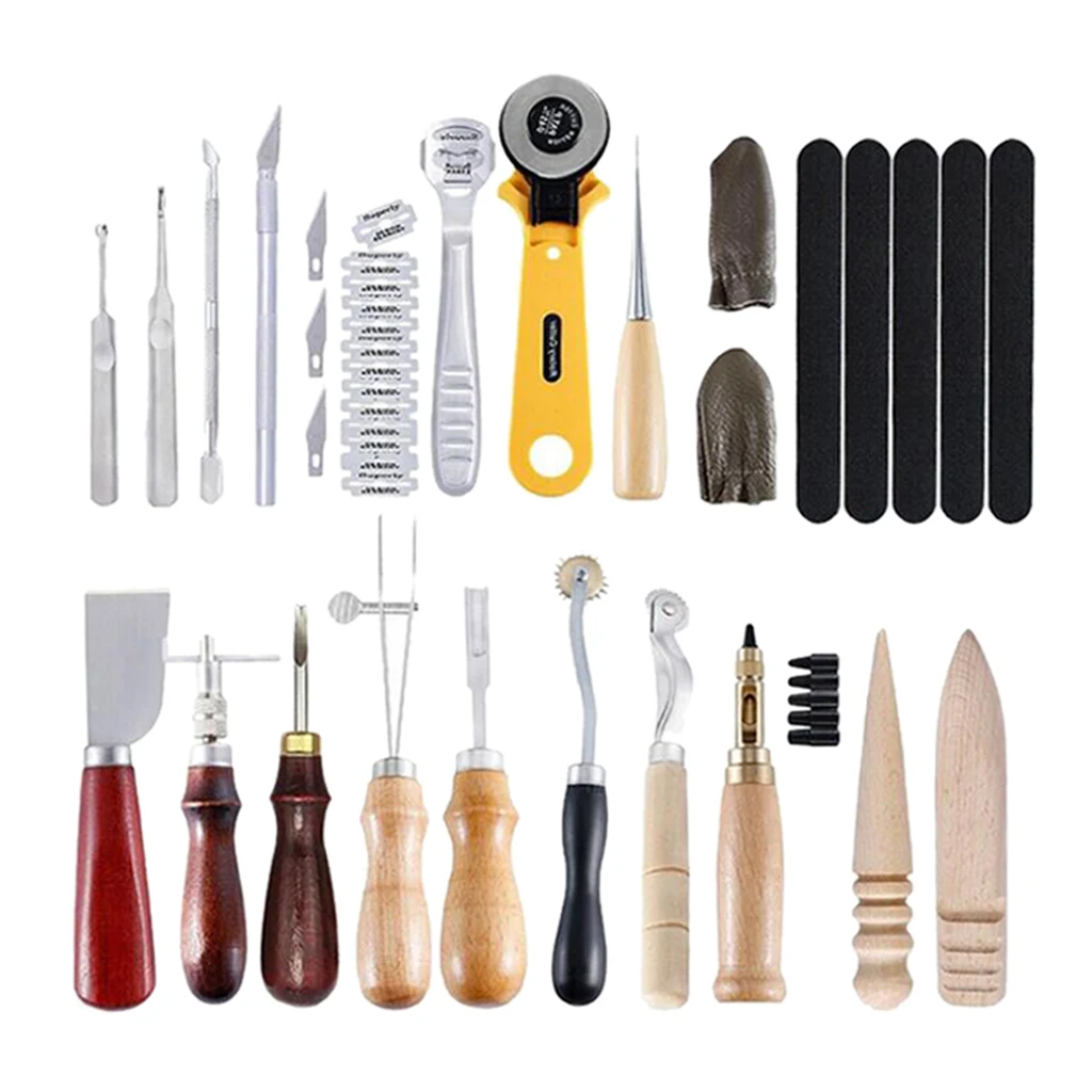 Leather Carft Tools Kit 24 Pieces,Practical and Abundant,Be Careful of Sharp
Leather Carft Tools Kit 24 Pieces,Practical and Abundant,Be Careful of Sharp