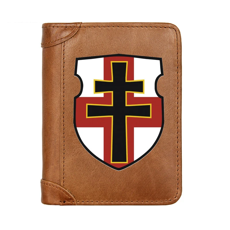 Vintage Luxury Templar Shield Printing Male Genuine Leather Wallets Men Wallet Credit Business Card Holders Purses High Quality
Vintage Luxury Templar Shield Printing Male Genuine Leather Wallets Men Wallet Credit Business Card Holders Purses High Quality