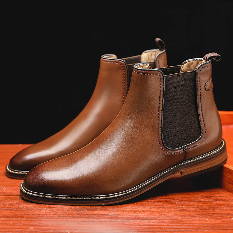 Keep Warm Winter Men's Chelsea Boots Work shoes Genuine Cow Leather Handmade Boot Shoes For Formal Dress Wedding Business Party
Keep Warm Winter Men's Chelsea Boots Work shoes Genuine Cow Leather Handmade Boot Shoes For Formal Dress Wedding Business Party