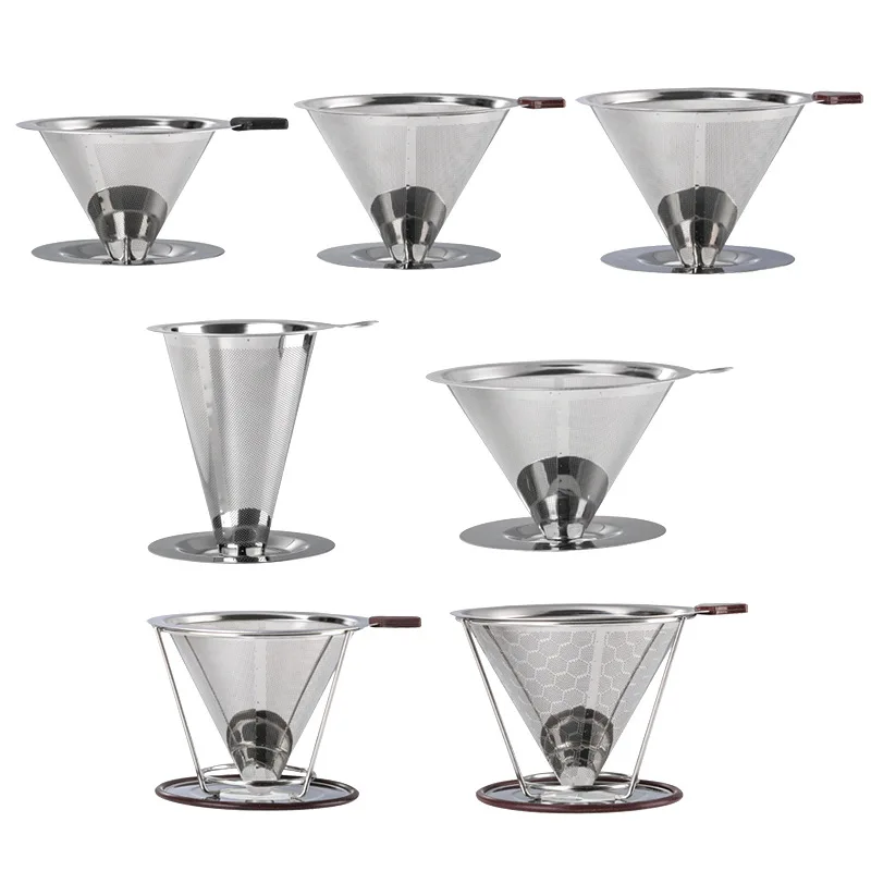 New Double Filter Stainless Steel Hand Coffee No-Filter Paper Strainer Drip Funnel Filter Cup Barista Poured Coffee Pot Filter
New Double Filter Stainless Steel Hand Coffee No-Filter Paper Strainer Drip Funnel Filter Cup Barista Poured Coffee Pot Filter