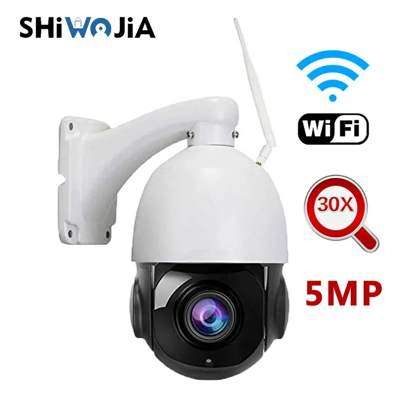 

SHIWOJIA 5MP PTZ IP Camera 30X Digital Zoom Outdoor Network Camera 150m IR Night Vision CCTV Surveillance Waterproof cam