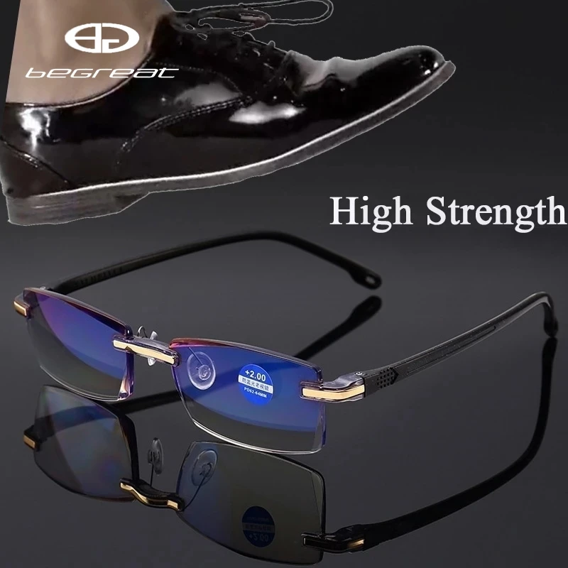 BEGREAT Rimless Reading Glasses Men Anti Blue Light Portable Presbyopic Bifocal Glasses Square Frameless TR90 Gafas +1.0 To +4.0
BEGREAT Rimless Reading Glasses Men Anti Blue Light Portable Presbyopic Bifocal Glasses Square Frameless TR90 Gafas +1.0 To +4.0