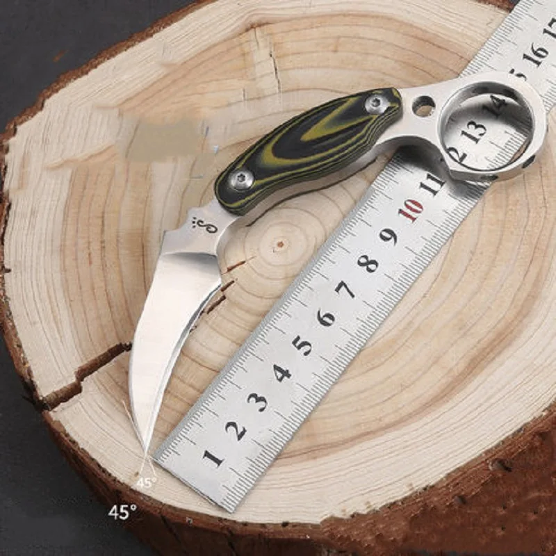 Csgo Outdoor D2 Steel Bladed G10 Claw Knife Survival Knife High Hardness Claw Knife Fixed Blade Machete with Scabbard
Csgo Outdoor D2 Steel Bladed G10 Claw Knife Survival Knife High Hardness Claw Knife Fixed Blade Machete with Scabbard