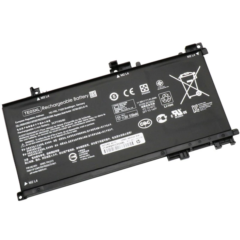Аккумулятор TE03XL для ноутбука HP OMEN 15-bc011TX 15-bc012TX 15-bc013TX 15-AX015TX
Аккумулятор TE03XL для ноутбука HP OMEN 15-bc011TX 15-bc012TX 15-bc013TX 15-AX015TX