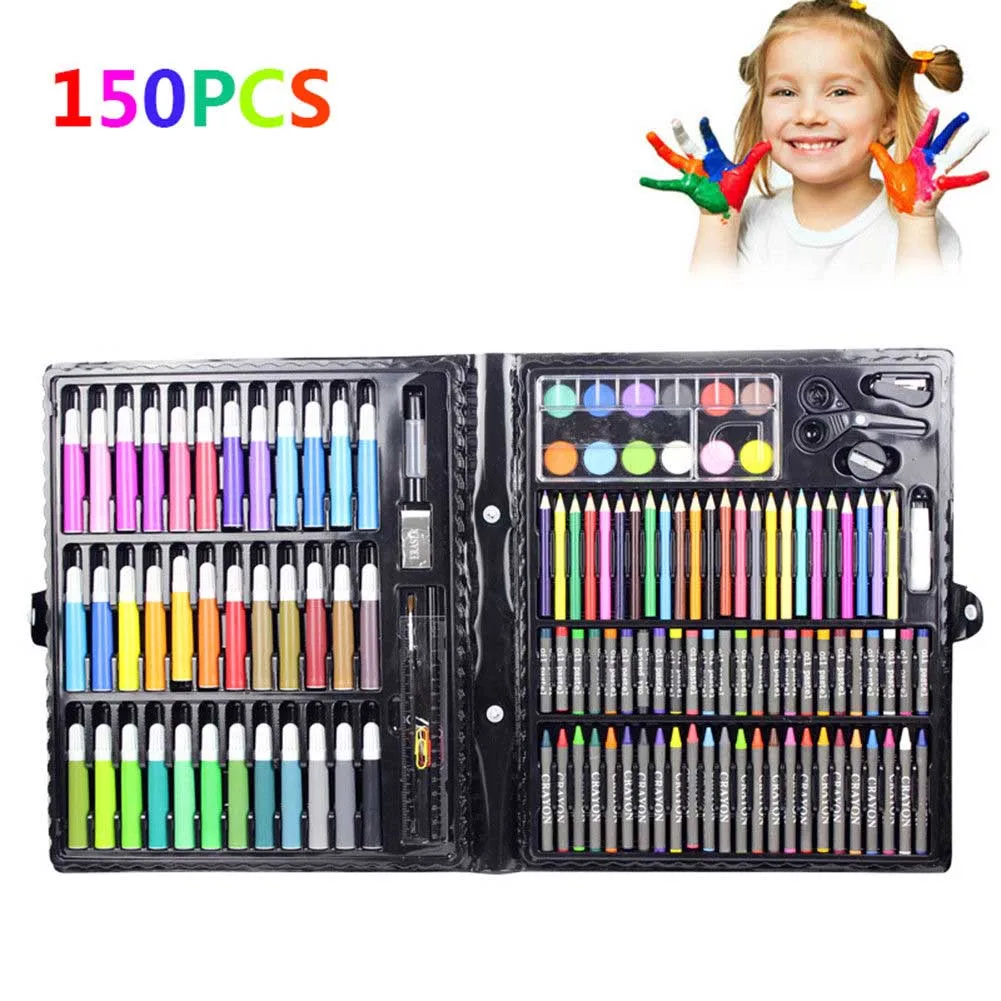 150 Pcs/Set Drawing Tool Kit with Box Painting Brush Art Marker Water Color Pen Crayon Kids Gift New Arrival
150 Pcs/Set Drawing Tool Kit with Box Painting Brush Art Marker Water Color Pen Crayon Kids Gift New Arrival